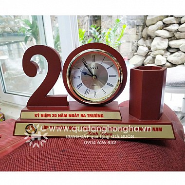 02 Đồng hồ để bàn savi - quà tặng kỷ niệm 20 năm hội khóa - quà tặng hội khóa