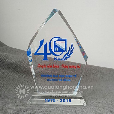 quà tặng kỷ niệm 40 năm thành lập trường - kỷ niệm chương pha lê 40 năm thành lập trường