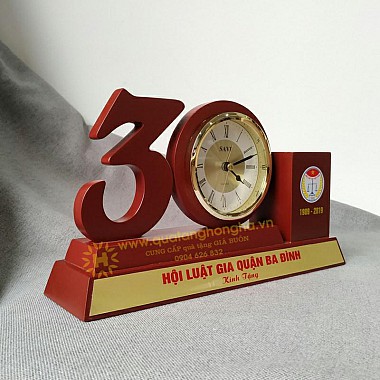 Đồng hồ để bàn savi - quà tặng kỷ niệm 30 năm thành lập - số 30 kỷ niệm